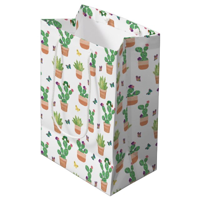 Eric Carle | Caterpillar, Cactus, and Butterfly Pa Medium Gift Bag (Front Angled)