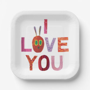 Eric Carle Caterpillar I Love You Paper Plate