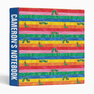 Eric Carle   Caterpillar Rainbow Stripe Pattern Binder