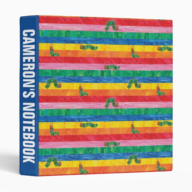 Eric Carle | Caterpillar Rainbow Stripe Pattern Binder (Front/Spine)