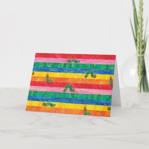 Eric Carle Caterpillar Rainbow Stripe Pattern Card