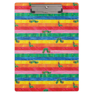 Eric Carle   Caterpillar Rainbow Stripe Pattern Clipboard