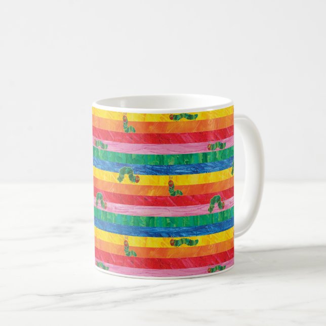 Eric Carle | Caterpillar Rainbow Stripe Pattern Coffee Mug (Front Right)