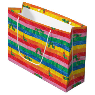 Eric Carle | Caterpillar Rainbow Stripe Pattern Large Gift Bag