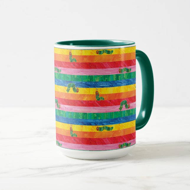 Eric Carle | Caterpillar Rainbow Stripe Pattern Mug (Front Right)