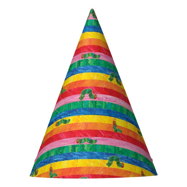 Eric Carle | Caterpillar Rainbow Stripe Pattern Party Hat (Front)