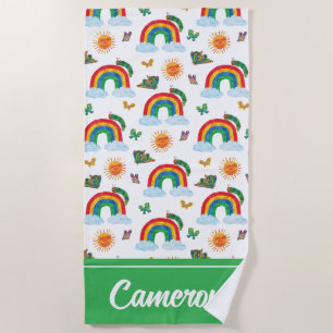 Eric Carle   Caterpillar to Rainbow Butterfly Beach Towel