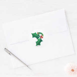 Eric Carle Christmas Caterpillar Classic Round Sticker