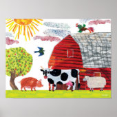 Eric Carle | Colorful Farm Scene Poster (Front)