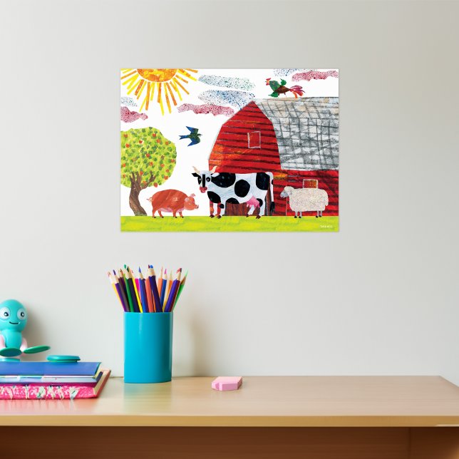 Eric Carle | Colorful Farm Scene Poster