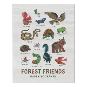 Eric Carle   Forest Friends Happy Togeather Faux Canvas Print