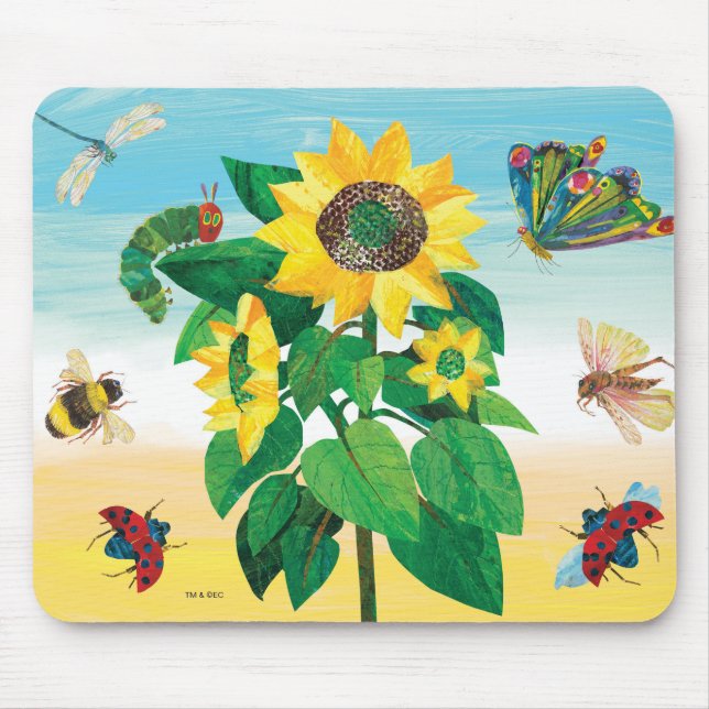 Eric Carle | Garden Flower Scene Mouse Pad (Front)