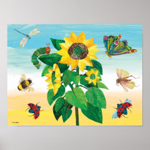 Eric Carle   Garden Flower Scene Poster