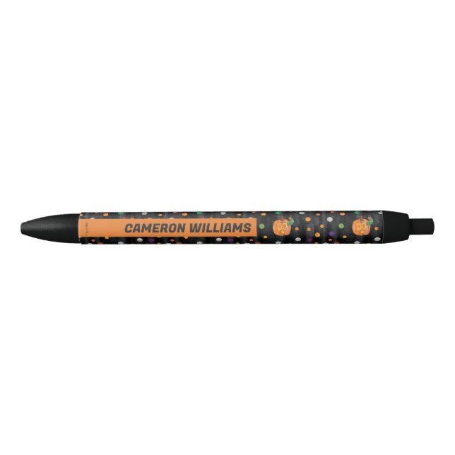 Eric Carle | Halloween Polka Dot Pattern Black Ink Pen (Front)