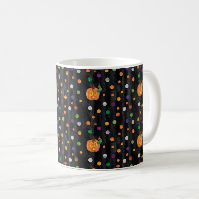 Eric Carle | Halloween Polka Dot Pattern Coffee Mug (Front Right)