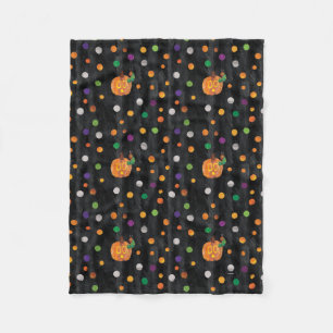 Eric Carle   Halloween Polka Dot Pattern Fleece Blanket