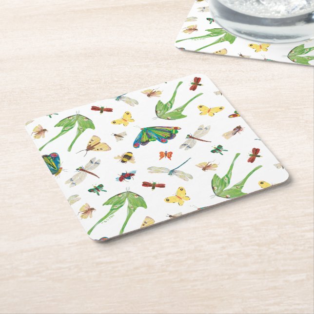 Eric Carle | Isn't Life Beautiful? Pattern Square Paper Coaster (Angled)