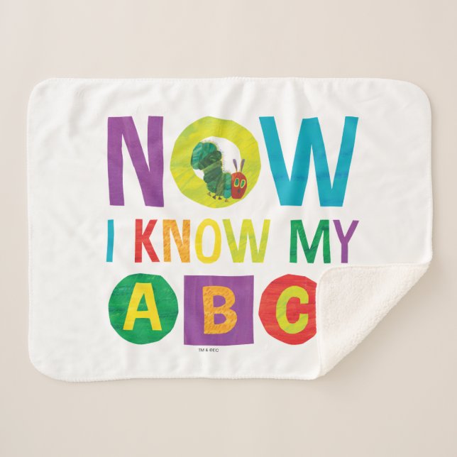 Eric Carle Now I Know My ABCs Sherpa Blanket (Front (Horizontal))