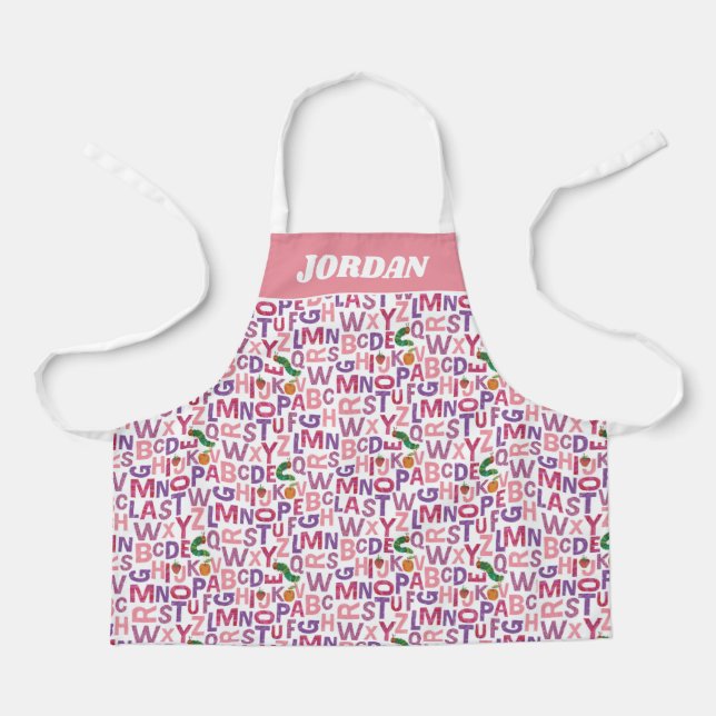 Eric Carle | Pink & Purple Alphabet Pattern Apron (Front)