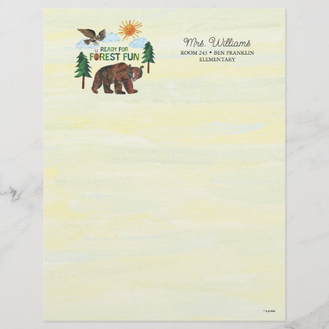 Eric Carle | Ready for Forest Fun Letterhead (Front)