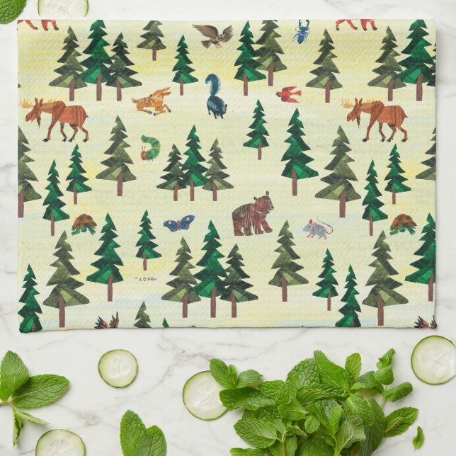 Eric Carle | Ready for Forest Fun Pattern Kitchen Towel (Folded)