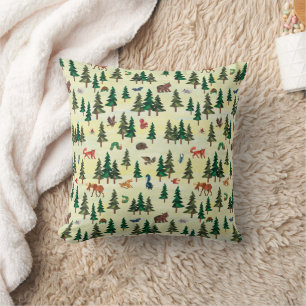 Eric Carle   Ready for Forest Fun Pattern Throw Pillow