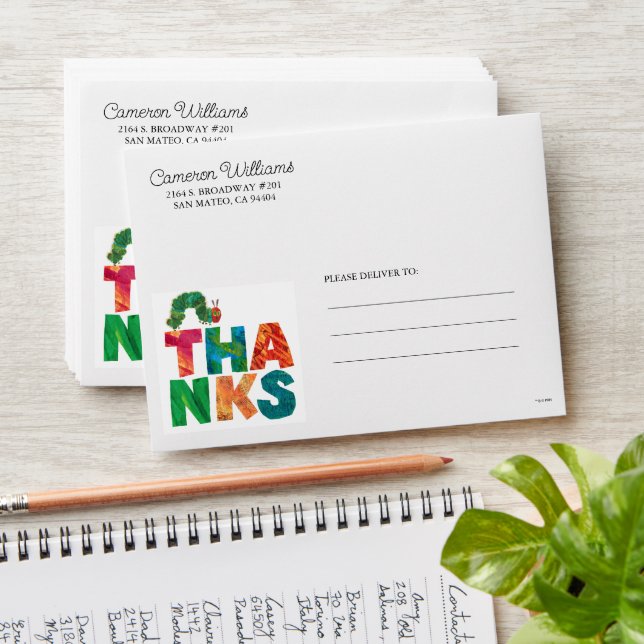 Eric Carle | Thanks Caterpillar Envelope (Stacked)
