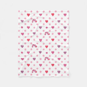 Eric Carle Valentine Heart Polka Dot Pattern Fleece Blanket