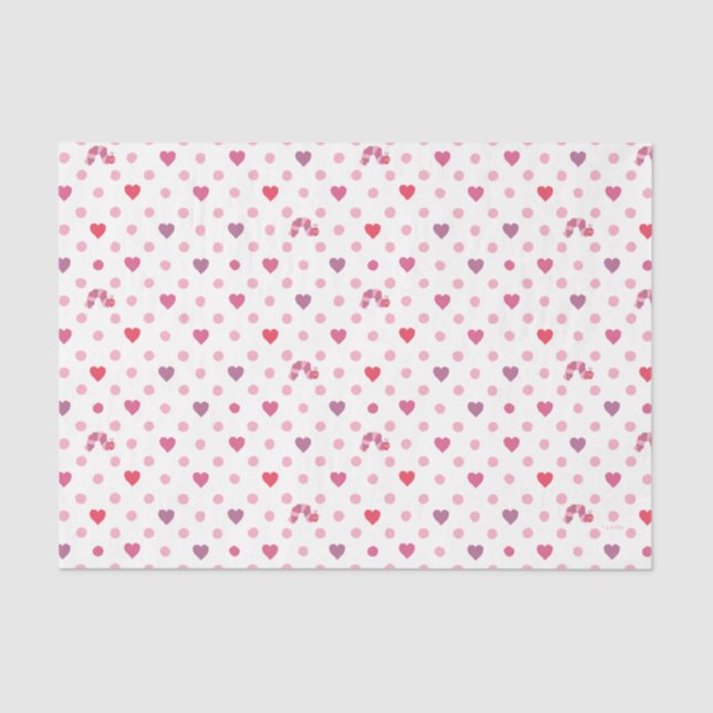 Eric Carle | Valentine Heart Polka Dot Pattern Tissue Paper (Front)