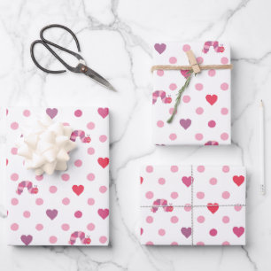 Eric Carle Valentine Heart Polka Dot Pattern Wrapping Paper Sheet