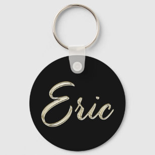Eric Name whitegold Button Schlüsselanhänger Keychain