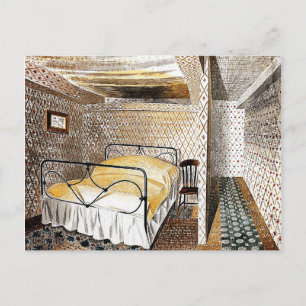 Eric Ravilious art, Farmhouse Bedroom Postcard