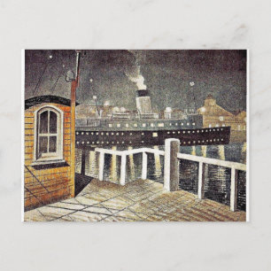Eric Ravilious art, S.S. Brighton Leaving Newhaven Postcard