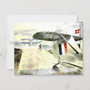 Eric Ravilious art, Walrus Aircraft on Slipway Card