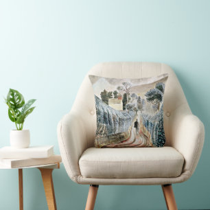 Eric Ravilious art, Wet Afternoon Throw Pillow