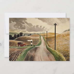 Eric Ravilious art, Wiltshire Landscape Card