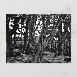 Eric Ravilious art, Woodland Outside Florence, Postcard