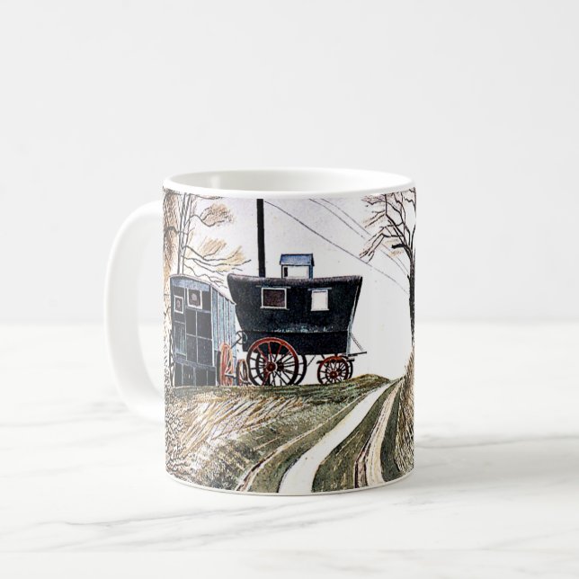 Eric Ravilious - Caravans, Coffee Mug (Front Left)