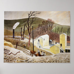 Eric Ravilious - Cement Works No. 2 Poster