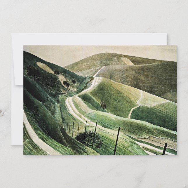 Eric Ravilious - Chalk Paths, Card (Front)