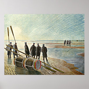 Eric Ravilious - Dangerous Work at Low Tide Poster