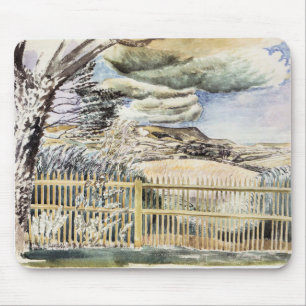 Eric Ravilious - Firle Beacon, fine art painting Mouse Pad