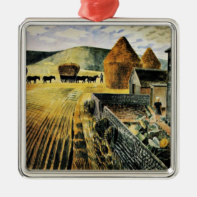 Eric Ravilious - Furlongs Metal Ornament (Front)