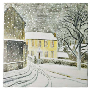 Eric Ravilious - Hallstead Road in Snow, Tile