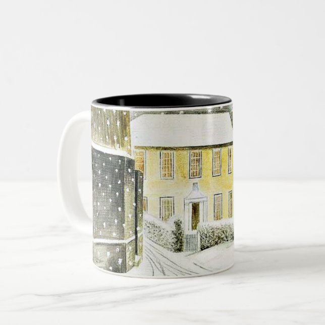Eric Ravilious - Hallstead Road in Snow,  Two-Tone Coffee Mug (Front Left)
