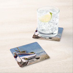 Eric Ravilious - Lifeboat at Adelburgh, Square Paper Coaster