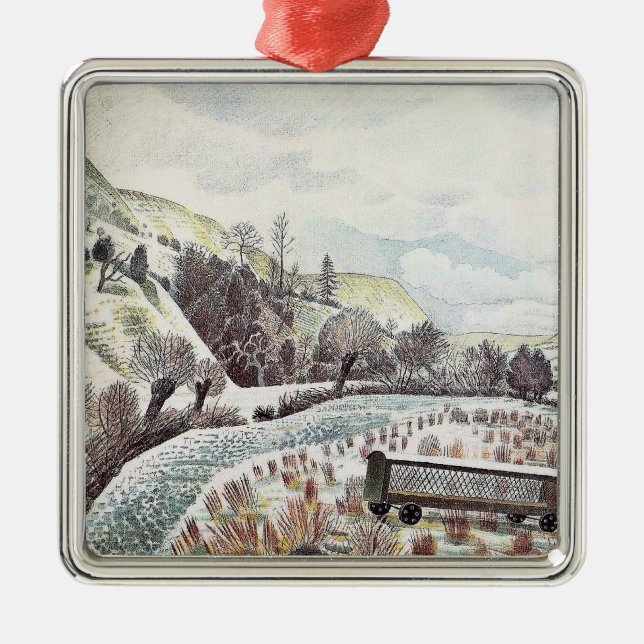 Eric Ravilious - New Year's Snow, Metal Ornament (Front)