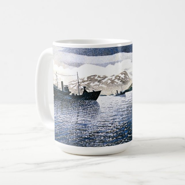 Eric Ravilious - Norway, magic realism, Coffee Mug (Front Left)