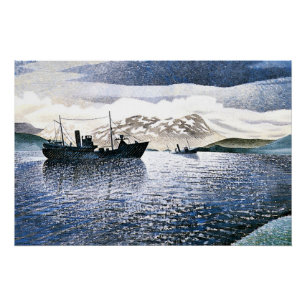 Eric Ravilious - Norway, magic realism, Poster