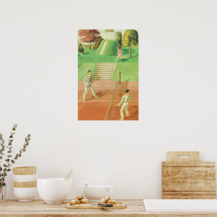 Eric Ravilious painting, Tennis,  Poster